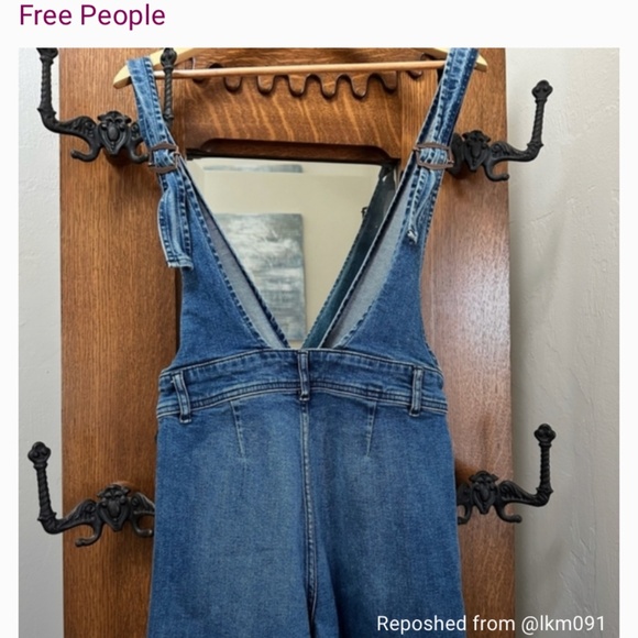 Free People Wide Leg Overalls - Picture 8 of 16